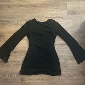 Black short woven dress